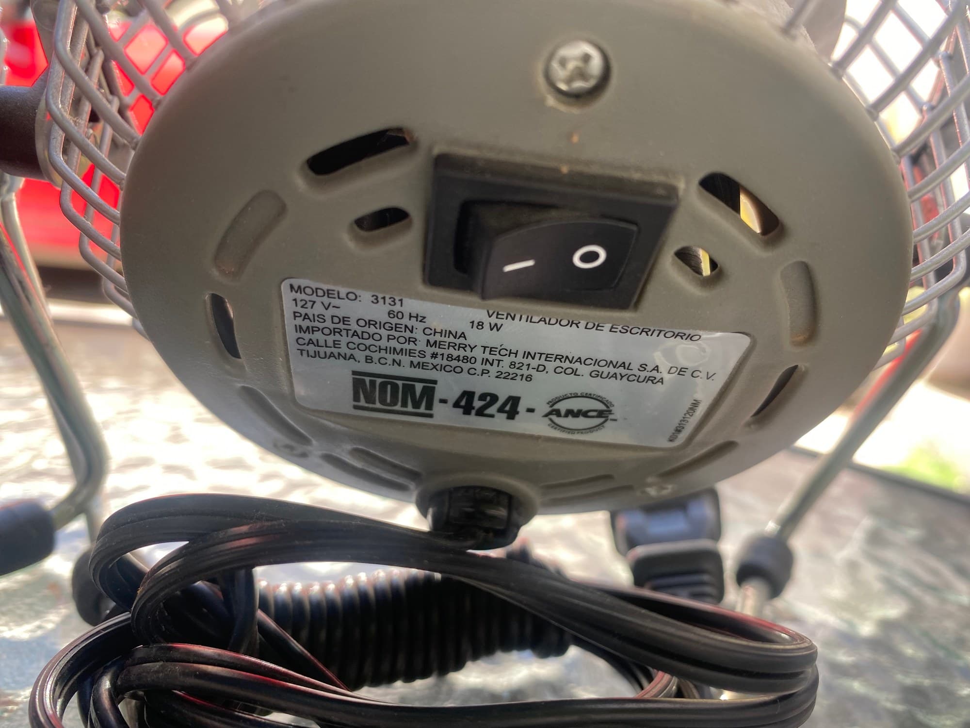 Ventilador de Escritorio Mytek Modelo 3131