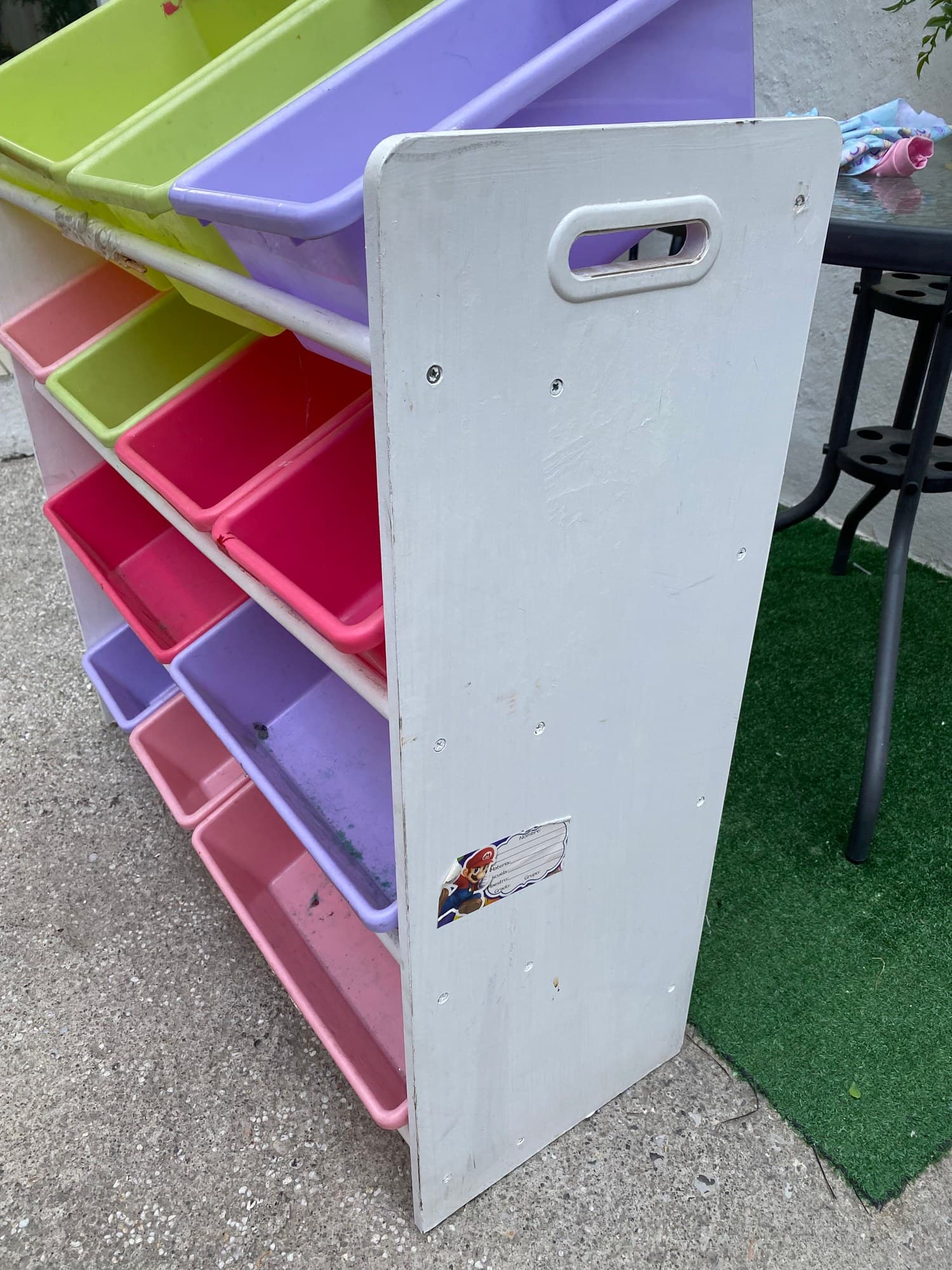 Organizador de Juguetes con Contenedores de Plástico Multicolor